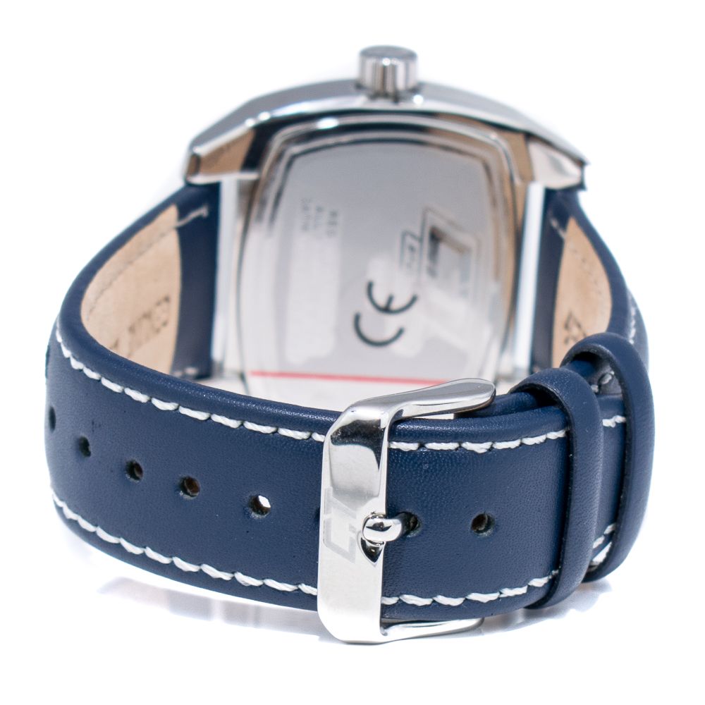 Chronotech Blue Leather Dress Watch Chronotech
