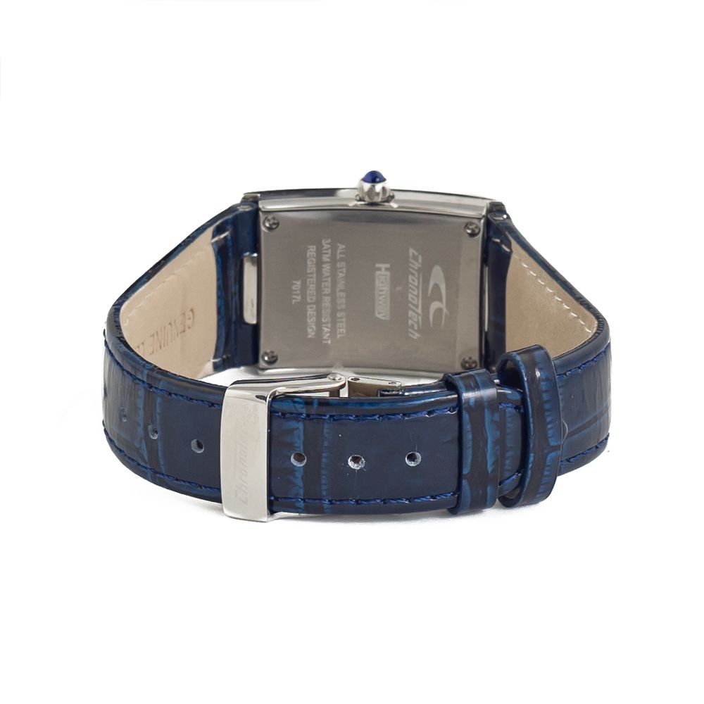 Chronotech Blue Leather Dress Watch Chronotech