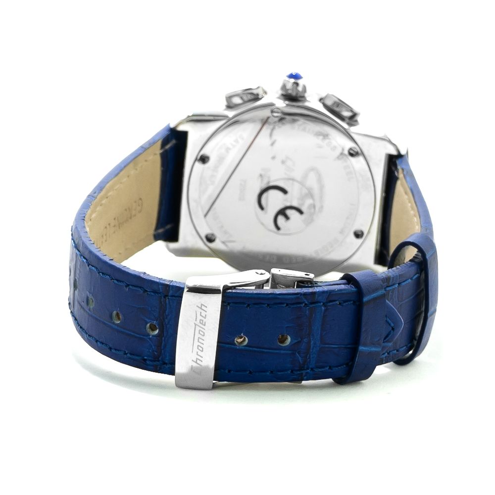 Chronotech Blue Leather Dress Watch Chronotech