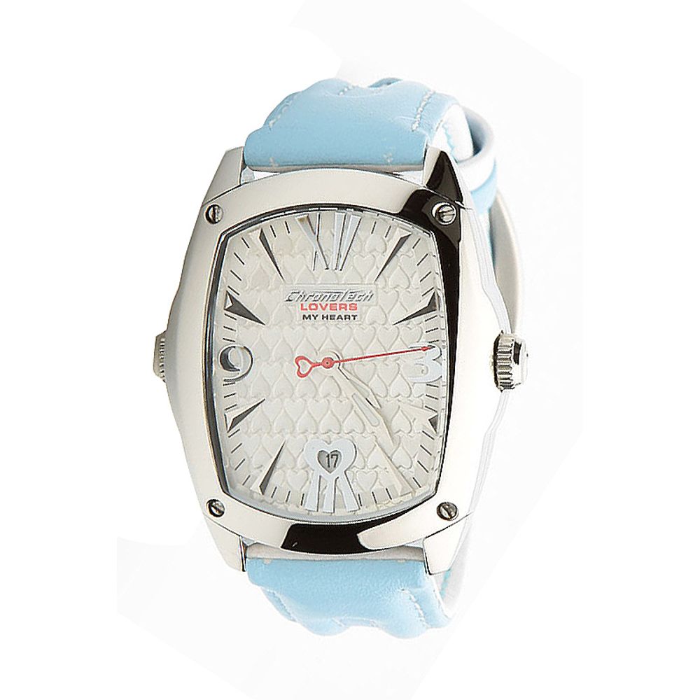 Chronotech Blue Leather Dress Watch Chronotech
