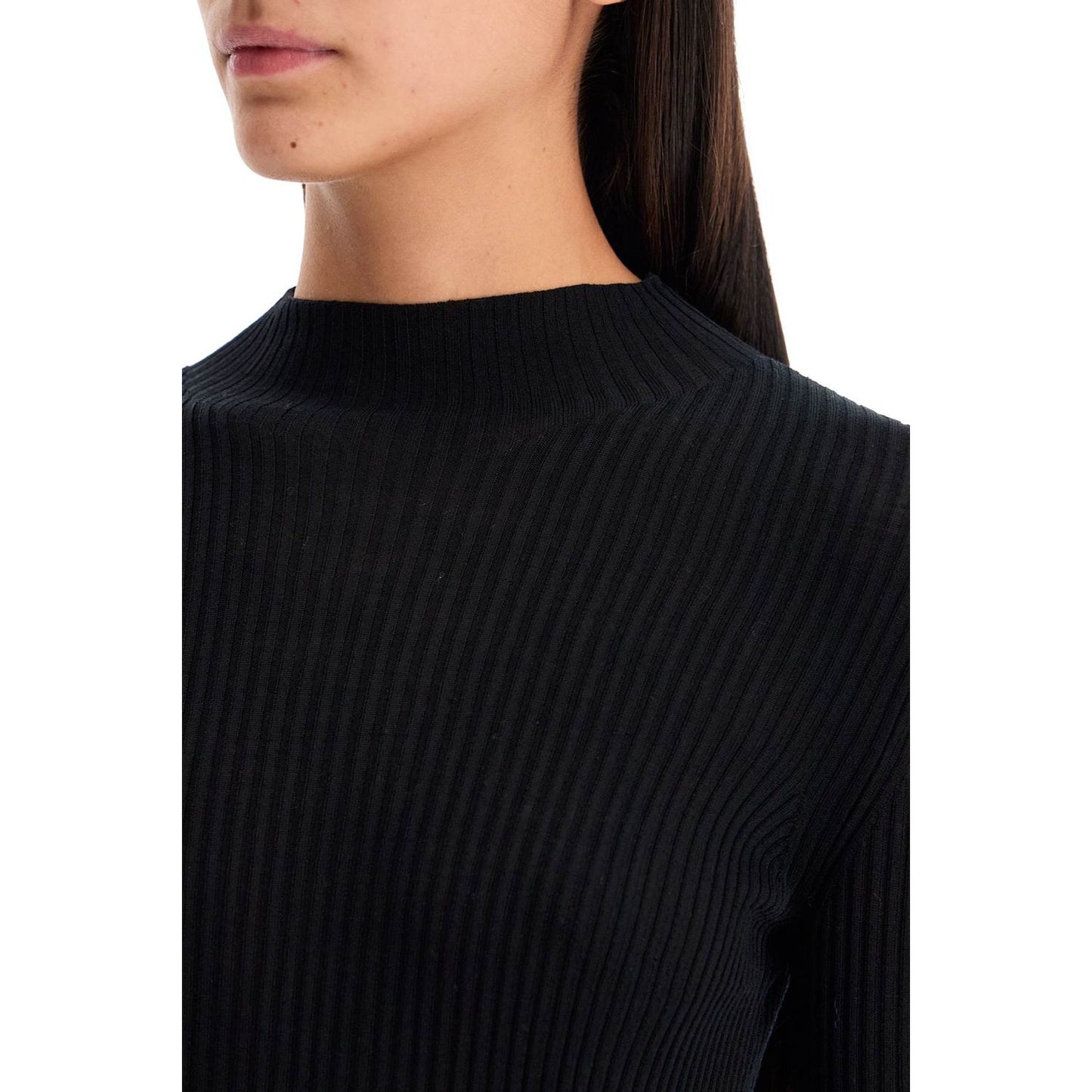 MRZ ribbed wool top with a high Knitwear MRZ