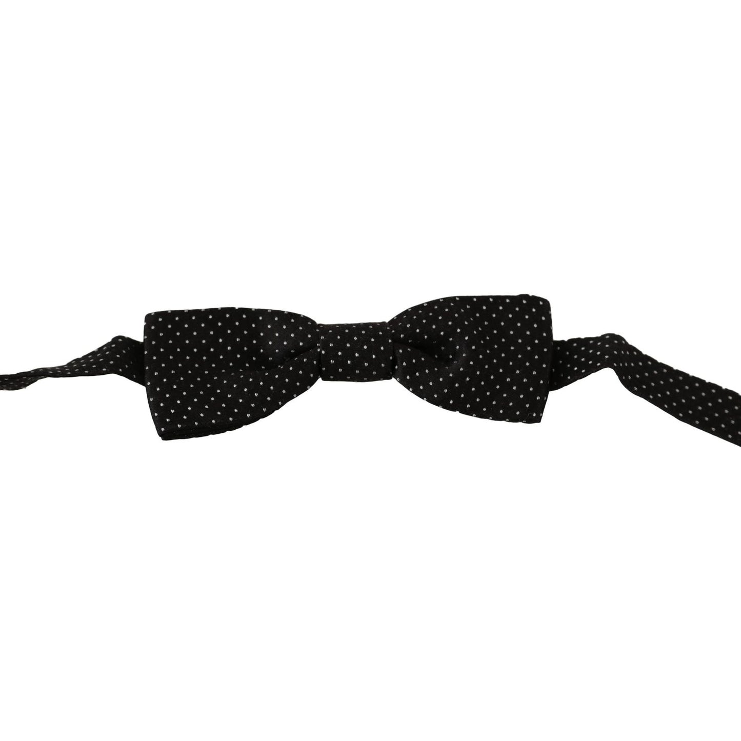 Dolce & Gabbana Black Polka Dots Silk Adjustable Neck Papillon Men Bow Tie Bow Tie