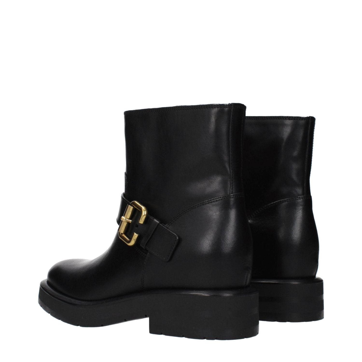 Chloé Black Leather Ankle Boots