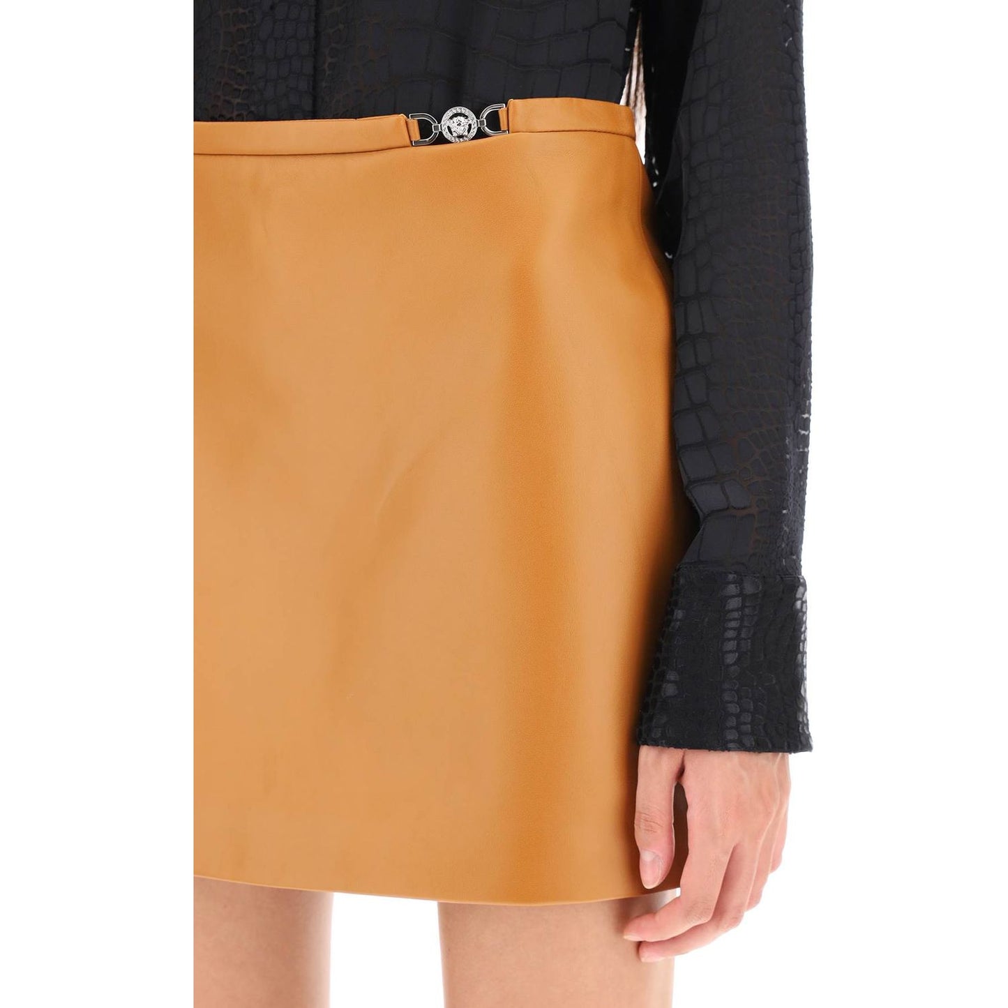 Versace medusa '95 leather mini skirt Skirts Versace