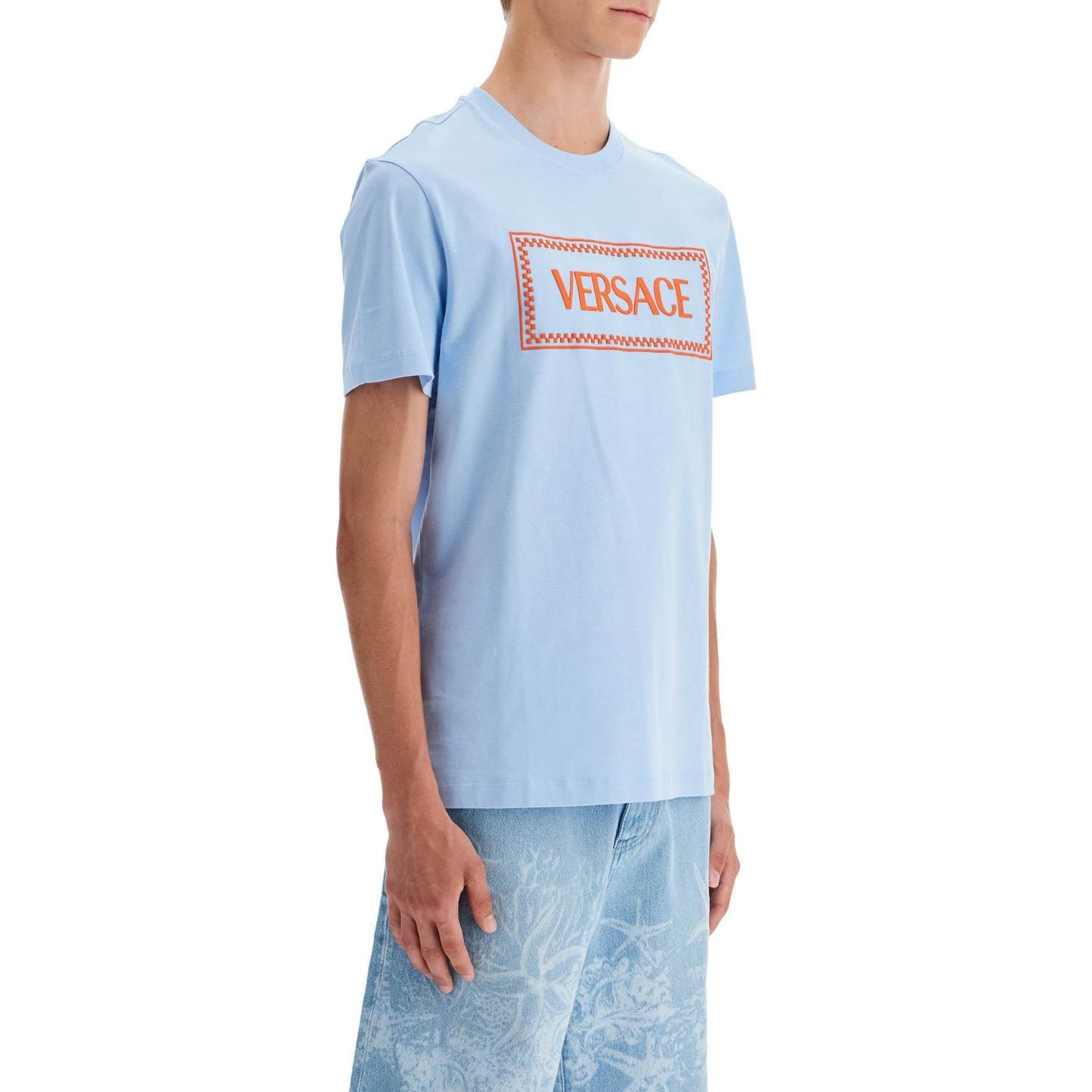 Versace embroidered logo t-shirt Topwear Versace