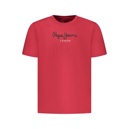 Pepe Jeans Red Cotton Men T-Shirt