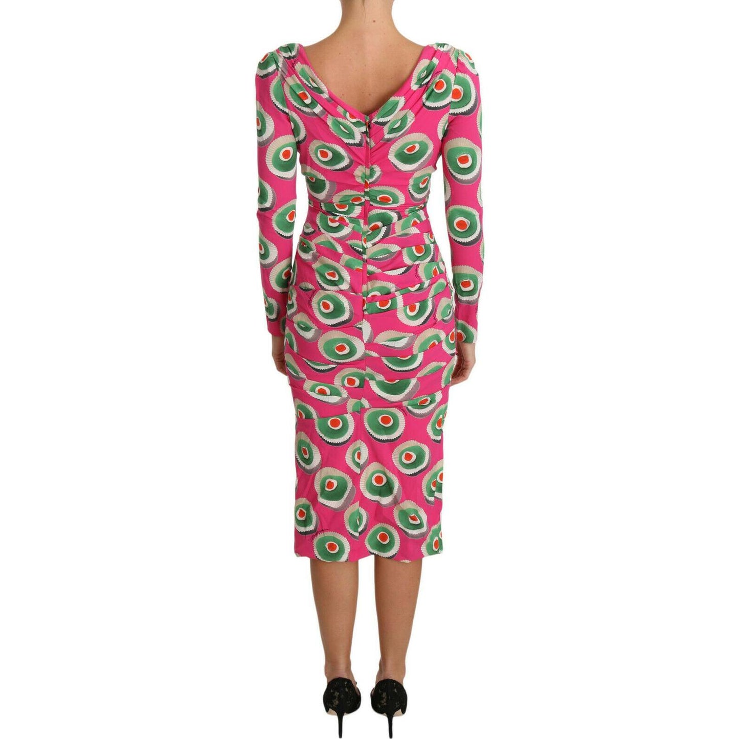 Dolce & Gabbana Elegant Pink Silk Sheath Bodycon Dress Dolce & Gabbana