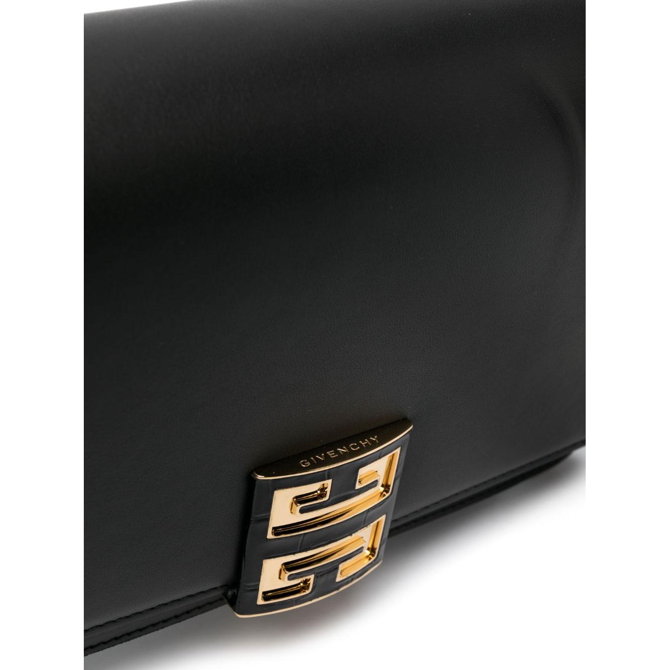 Givenchy logo-plaque leather shoulder Bag Black