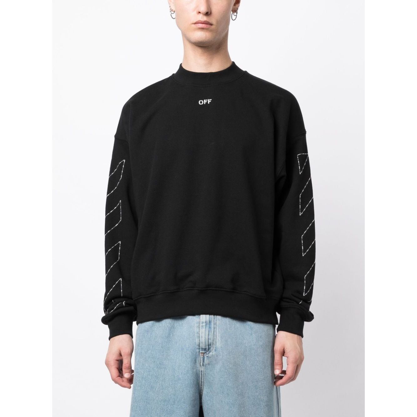 Off White Sweaters Black Topwear Off White