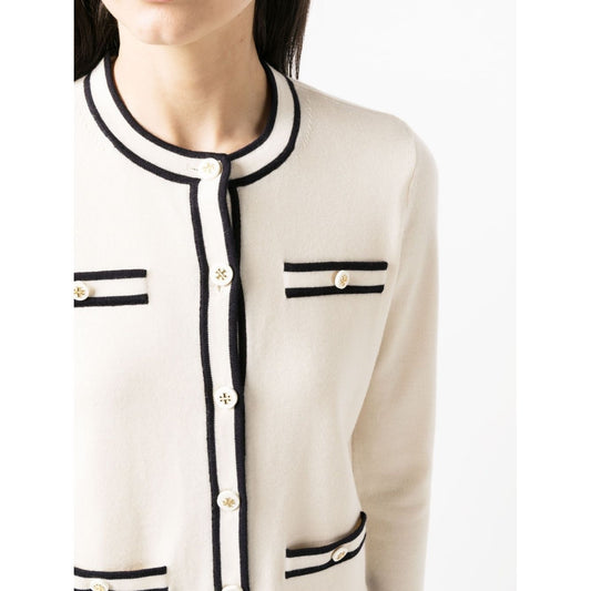 Tory Burch Sweaters Beige Topwear Tory Burch