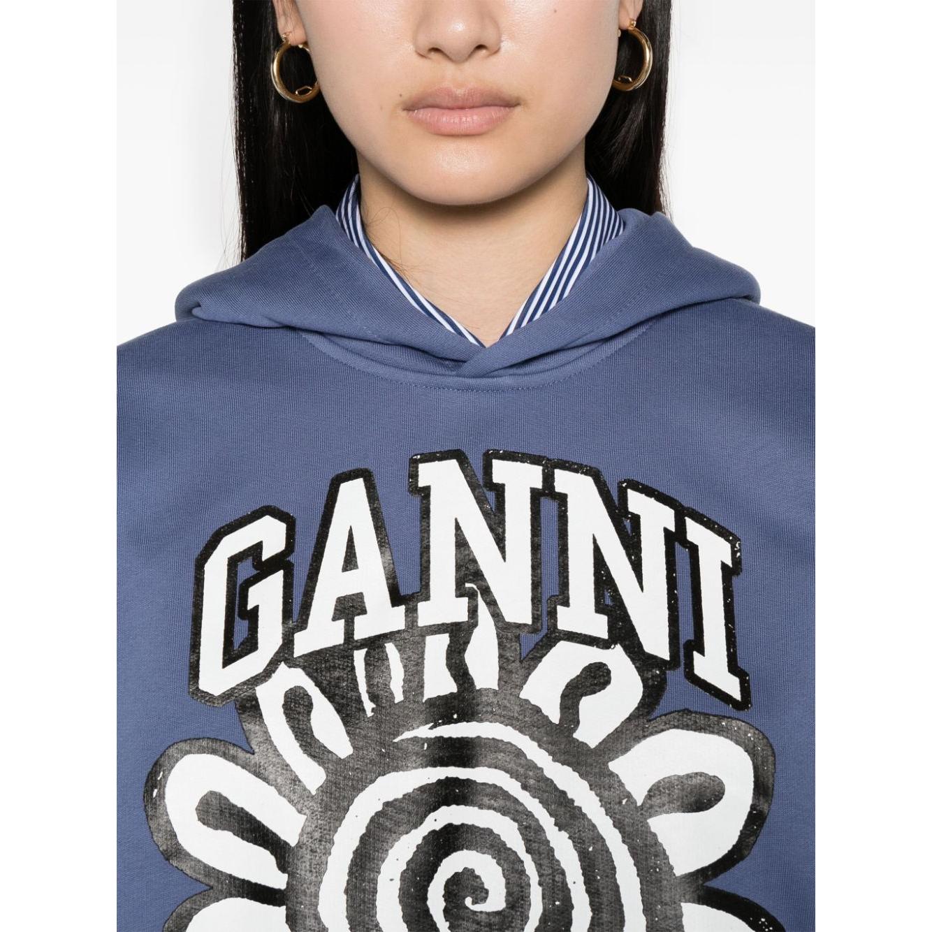 GANNI Sweaters Blue Topwear Ganni