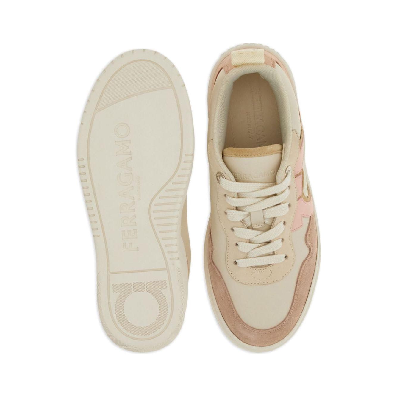 Ferragamo  pink leather Gancini Sneakers Powder Sneakers Ferragamo