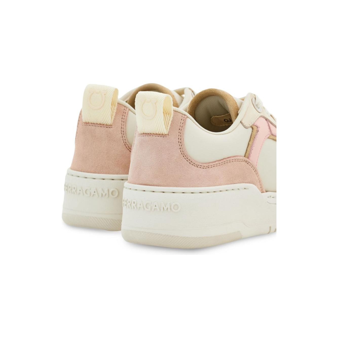 Ferragamo  pink leather Gancini Sneakers Powder Sneakers Ferragamo