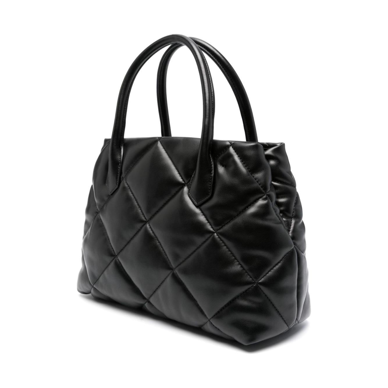 Emporio Armani black faux leather quilted Bag Shopper Emporio Armani