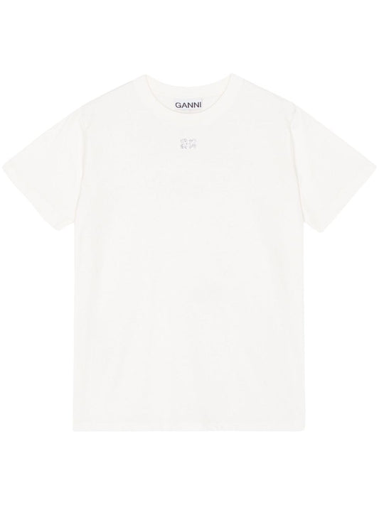 GANNI T-shirts and Polos White Topwear Ganni