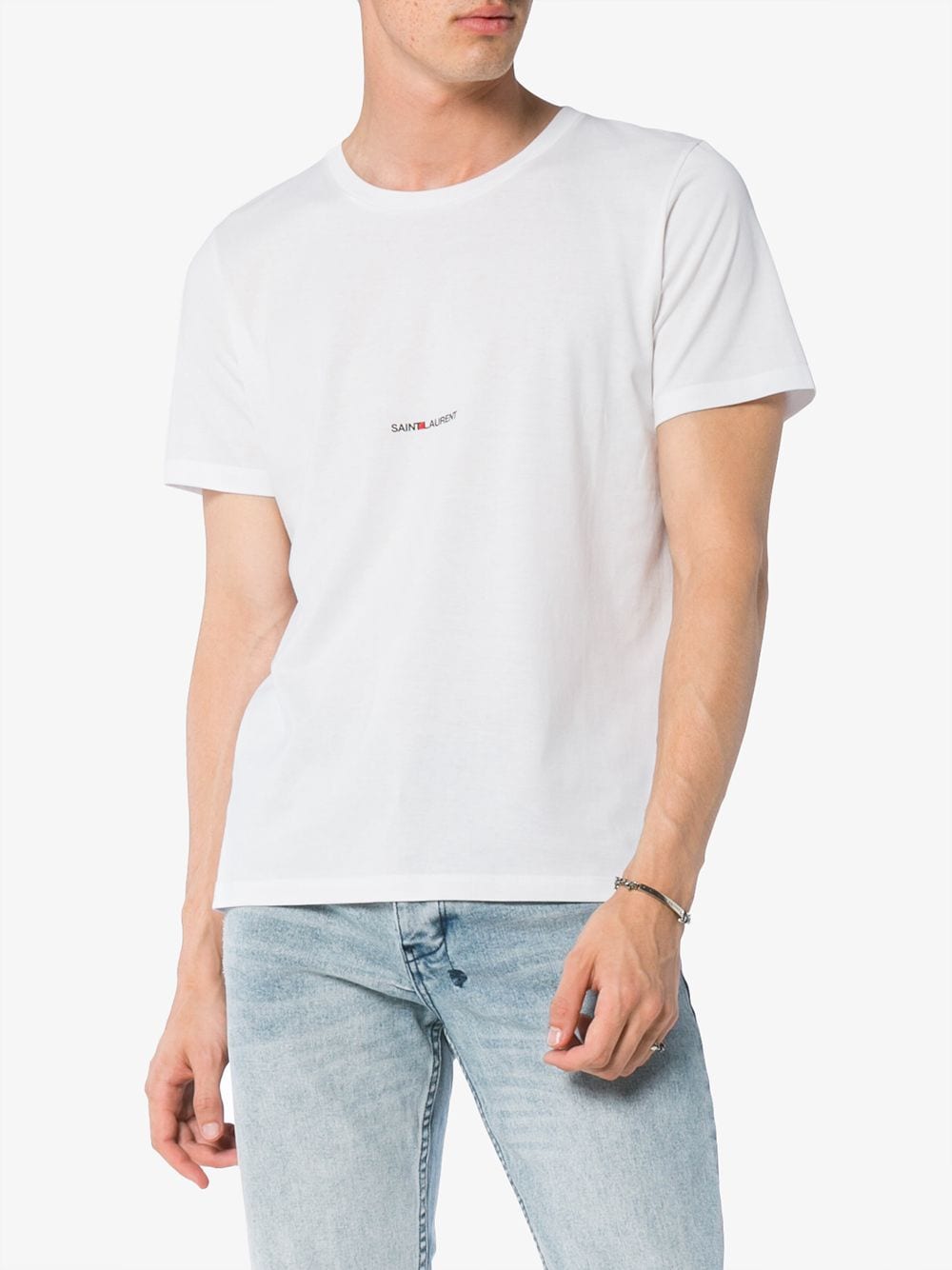 Saint Laurent  T-shirts and Polos White Topwear Saint Laurent