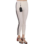Dolce & Gabbana Elegant Side Stripe Cropped Wool Trousers Dolce & Gabbana Gray