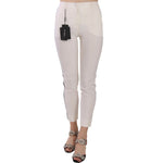 Dolce & Gabbana Elegant Side Stripe Cropped Wool Trousers Dolce & Gabbana Gray