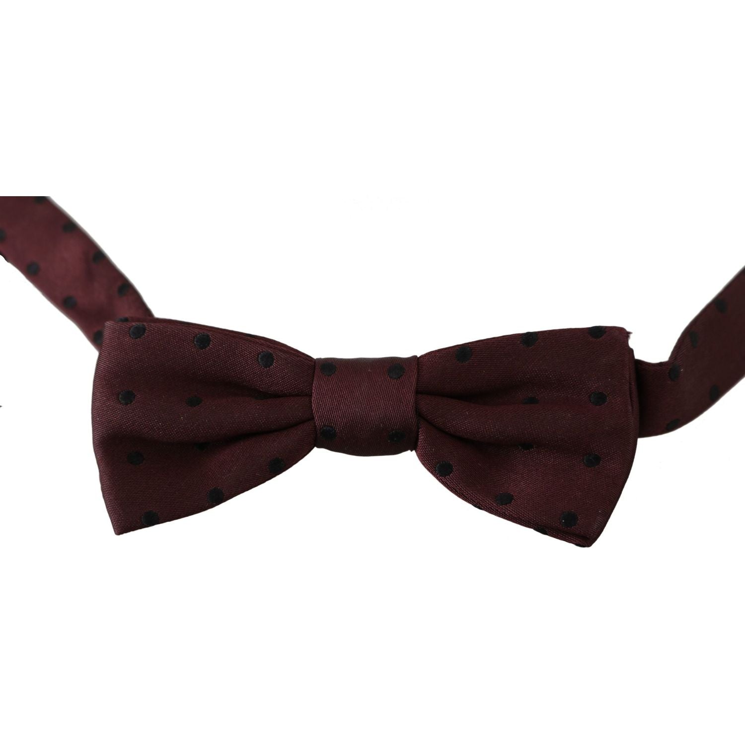 Dolce & Gabbana Purple Dotted Silk Adjustable Neck Papillon Bow Tie