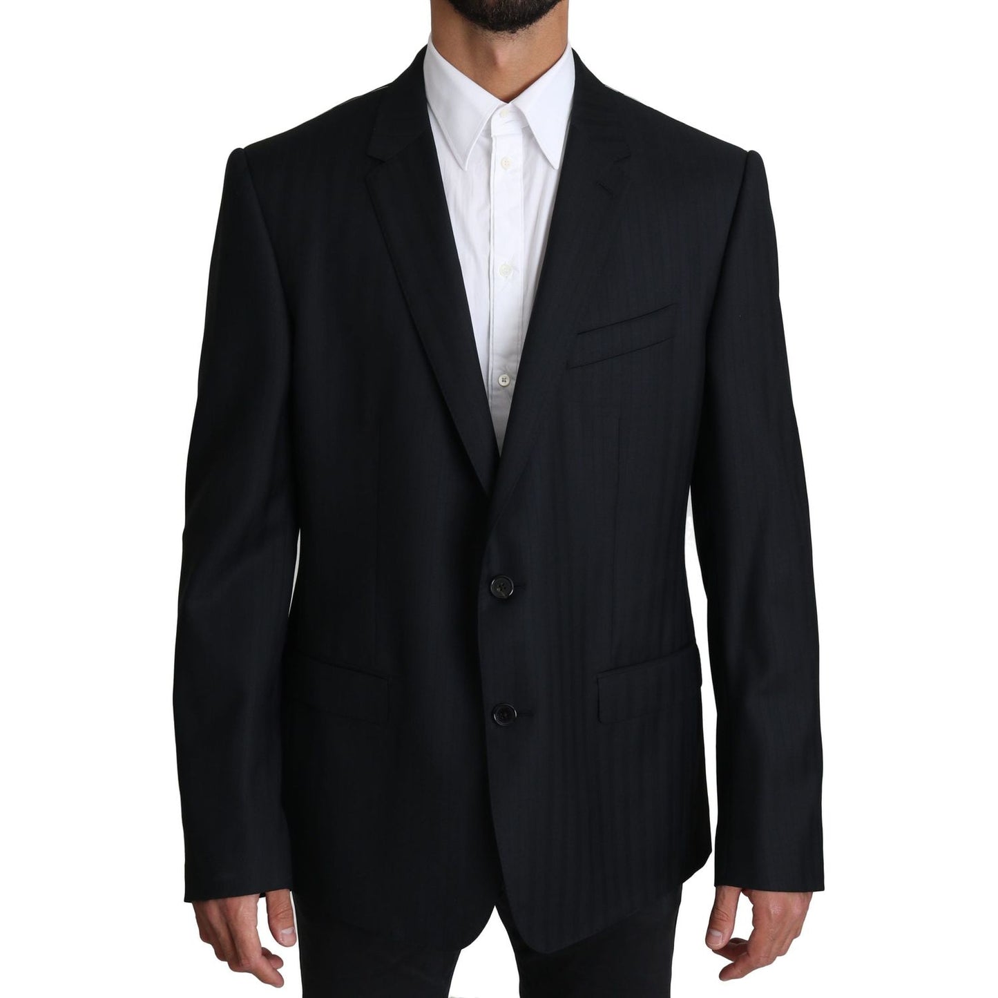 Dolce & Gabbana Elegant Blue Patterned Martini Formal Blazer Dolce & Gabbana