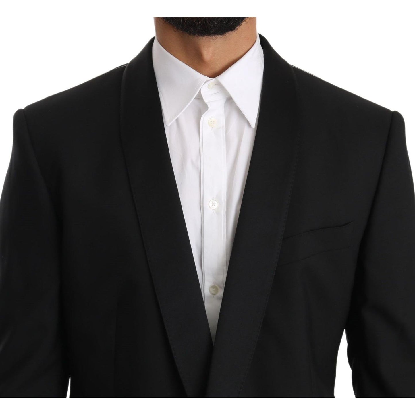 Dolce & Gabbana Elegant Black Slim Fit Martini Suit Set Dolce & Gabbana