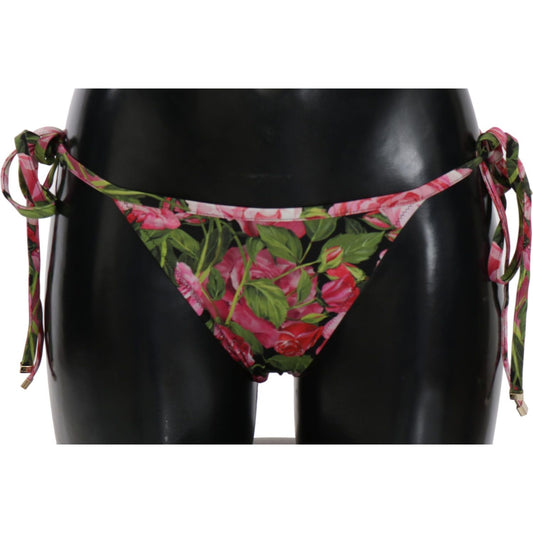 Dolce & Gabbana Elegant Rose Pattern Bikini Bottom Dolce & Gabbana