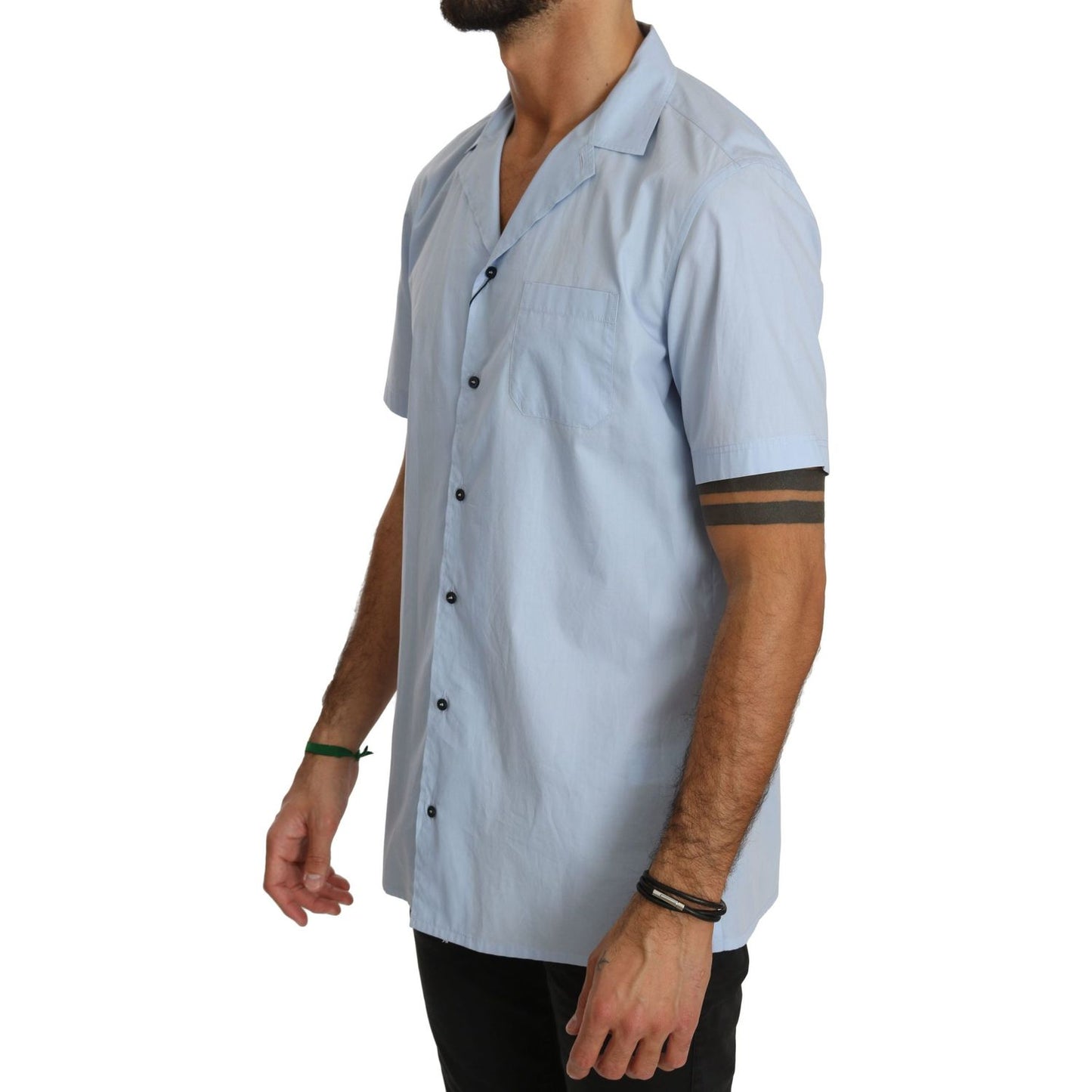 Dolce & Gabbana Elegant Blue Cotton Casual Shirt Dolce & Gabbana