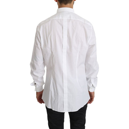 Dolce & Gabbana White Cotton Long Sleeve Top Shirt