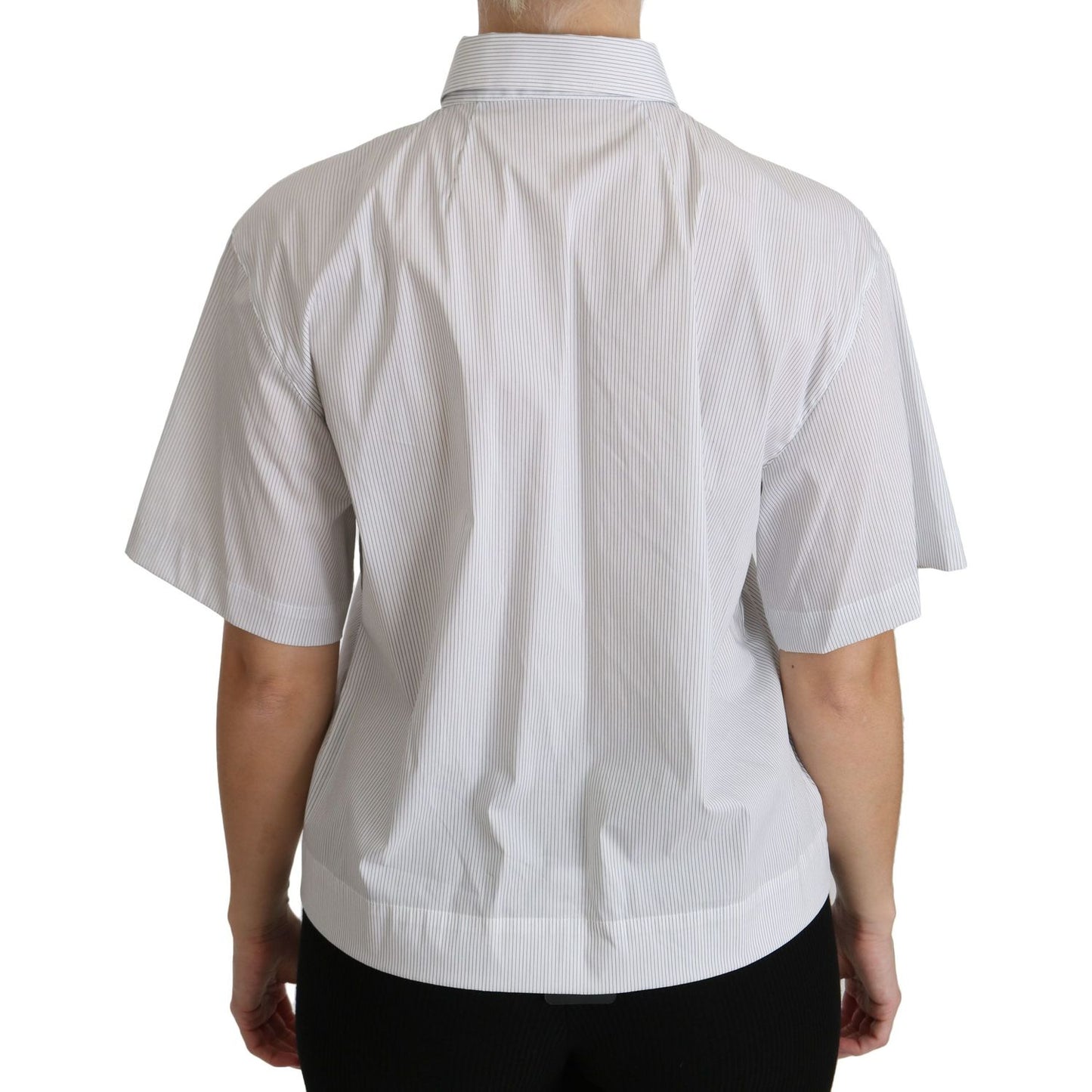 Dolce & Gabbana White Collared Short Sleeve Polo Shirt Top