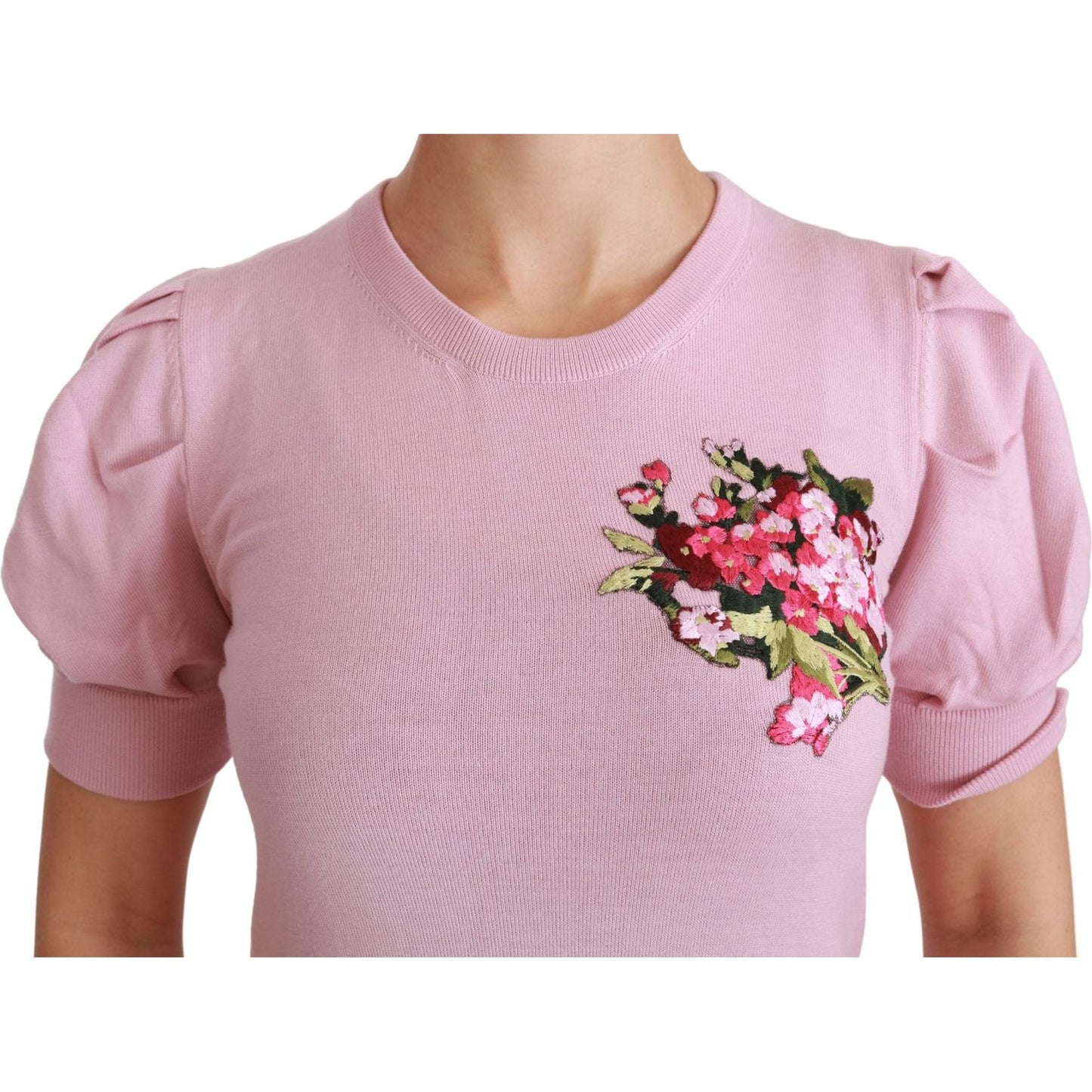 Dolce & Gabbana Elegant Embroidered Virgin Wool Blouse Dolce & Gabbana