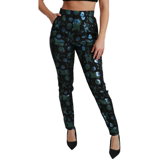 Dolce & Gabbana Floral High Waist Skinny Trousers Dolce & Gabbana