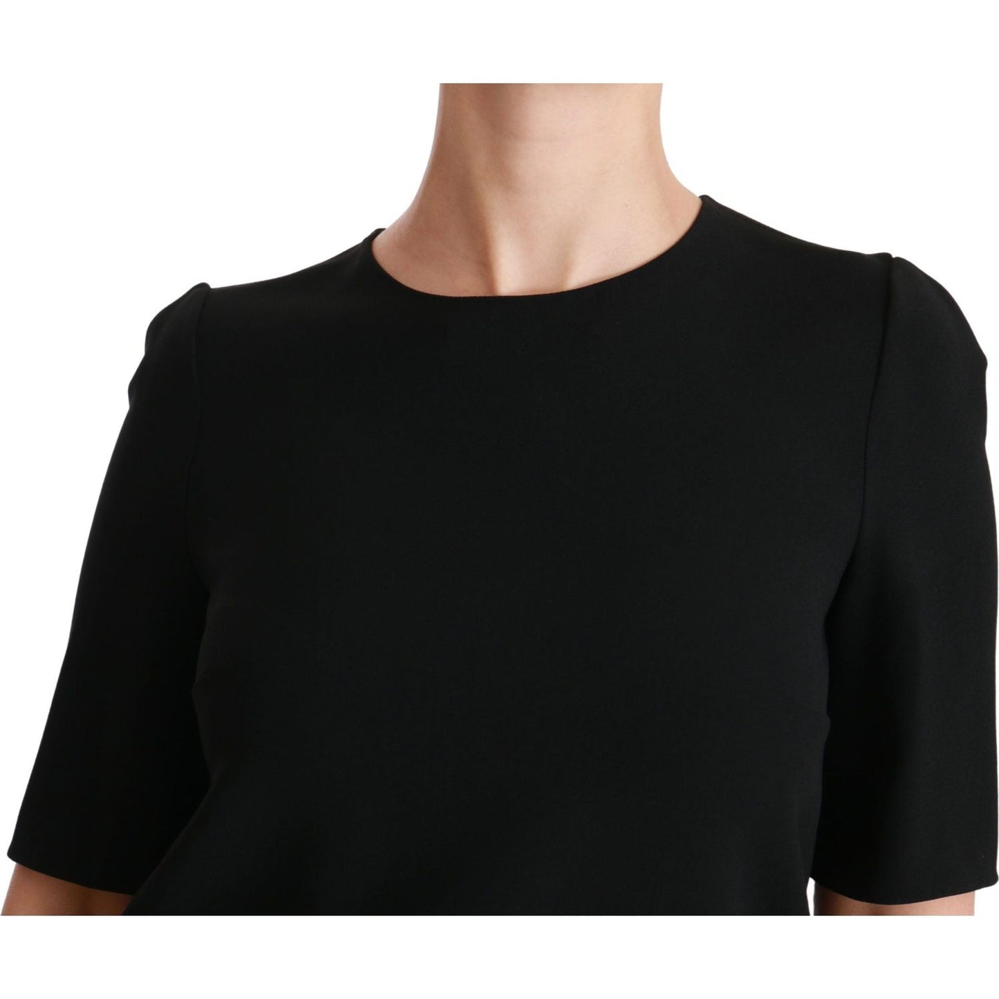 Dolce & Gabbana Elegant Black Stretch Blouse Top Dolce & Gabbana