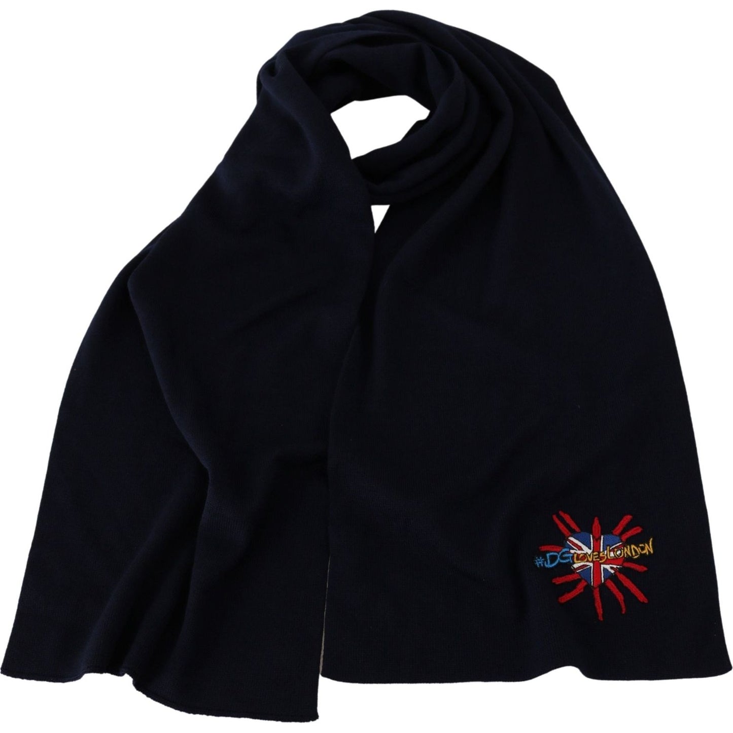 Dolce & Gabbana Blue #DGLovesLondon Wrap Shawl Wool Scarf Wool Wrap Shawls