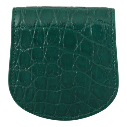 Dolce & Gabbana Green Exotic Skins Condom Case Holder Wallet