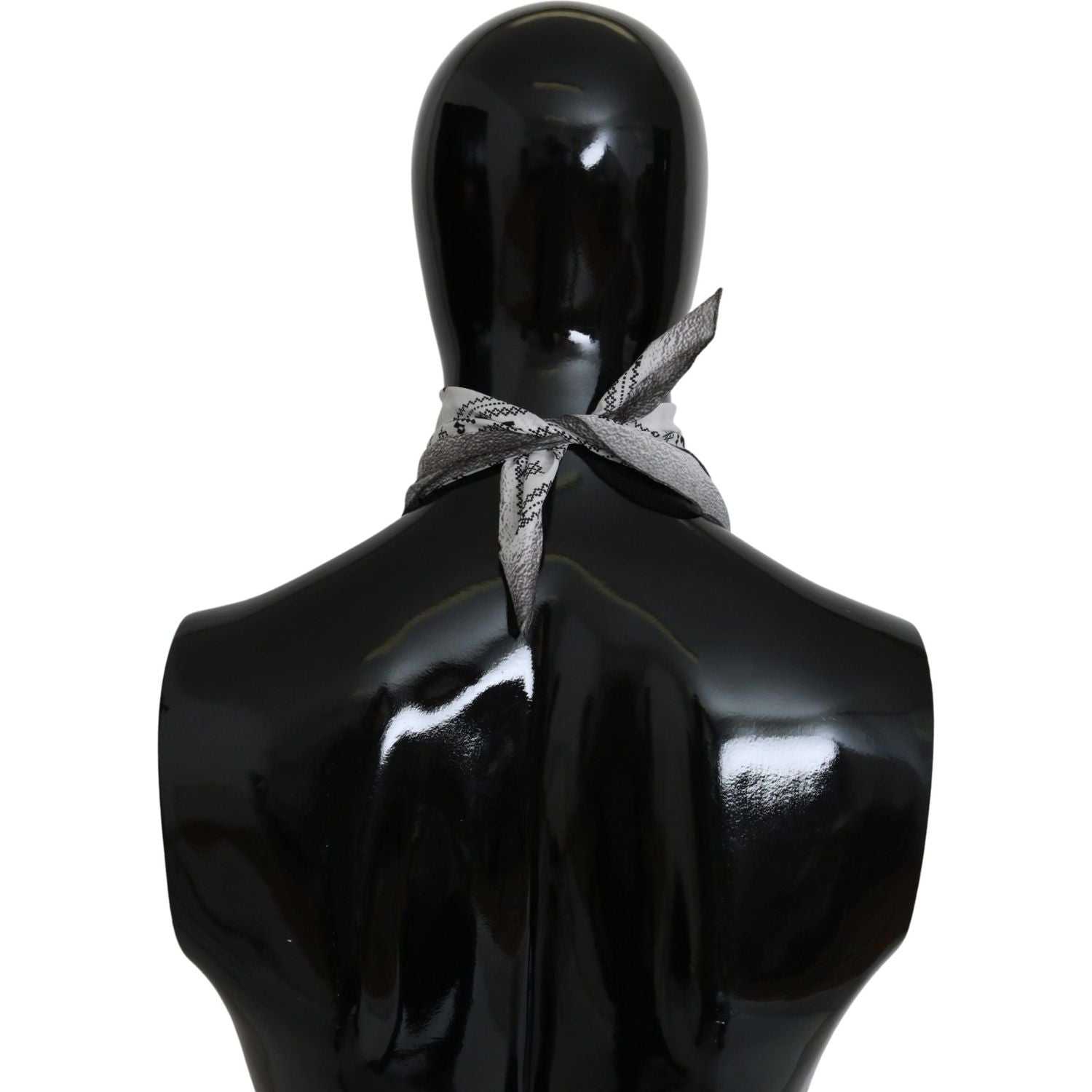 Costume National White Printed Bandana Cotton Scarf