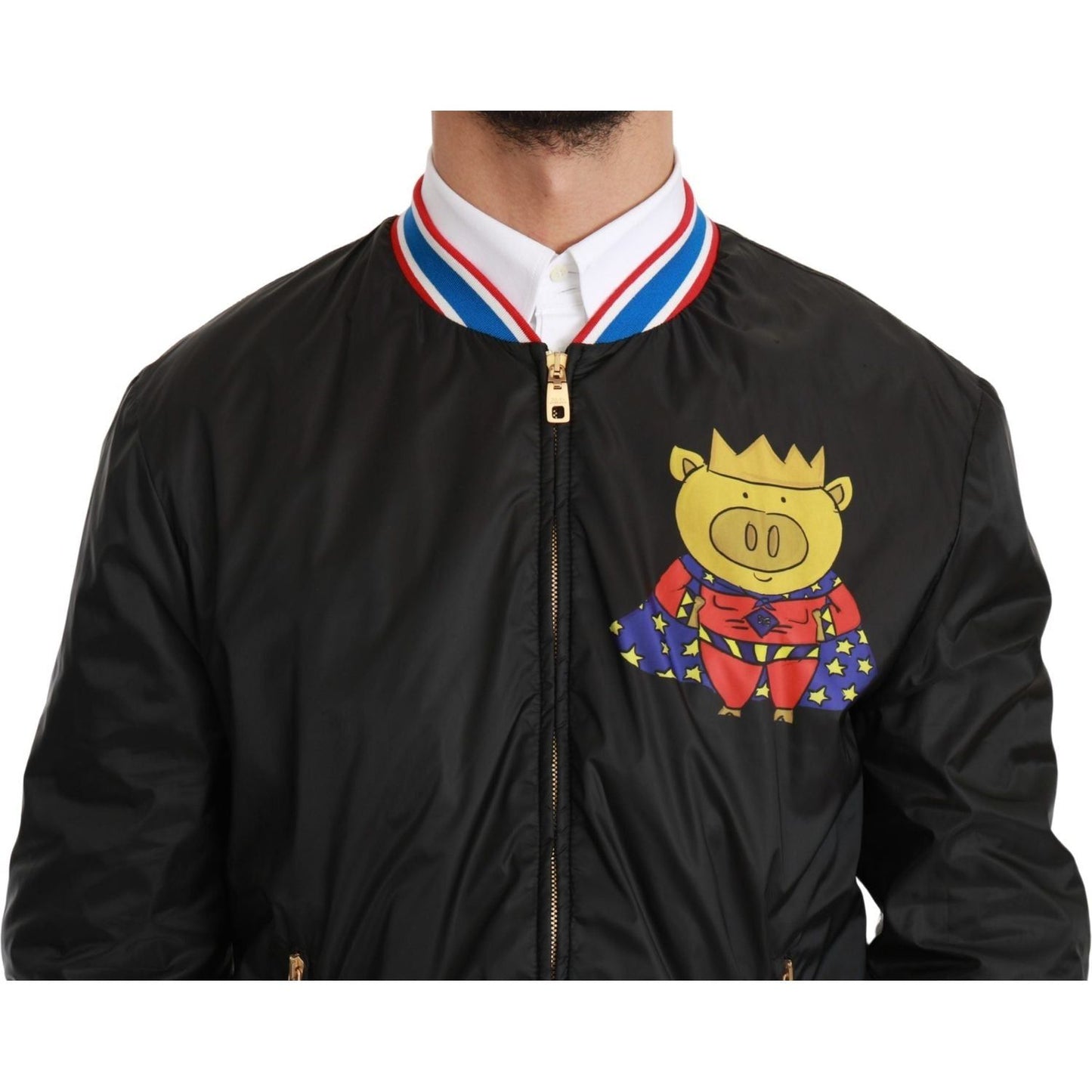 Dolce & Gabbana Elegant Multicolor Motive Bomber Jacket Coats & Jackets Dolce & Gabbana