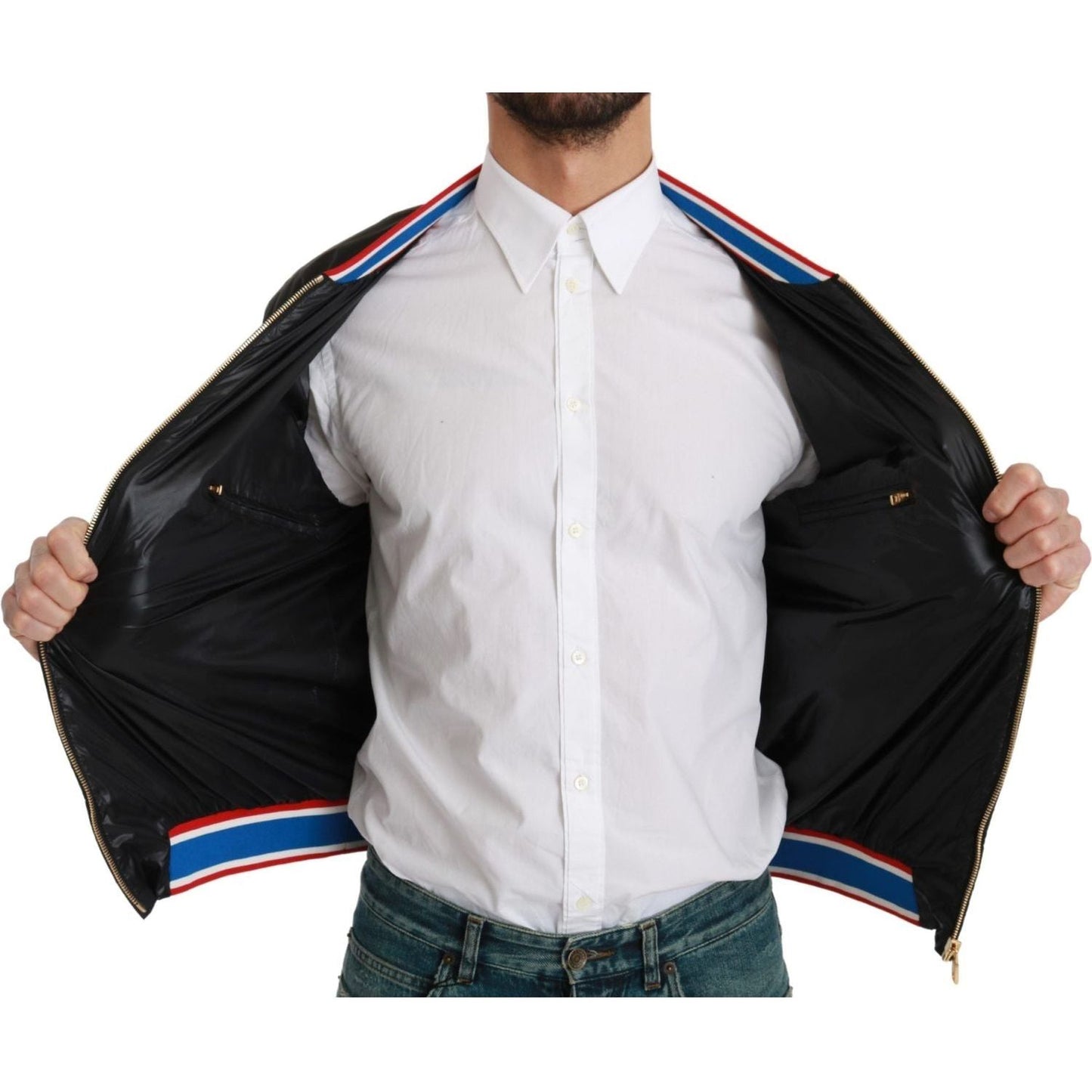 Dolce & Gabbana Elegant Multicolor Motive Bomber Jacket Coats & Jackets Dolce & Gabbana