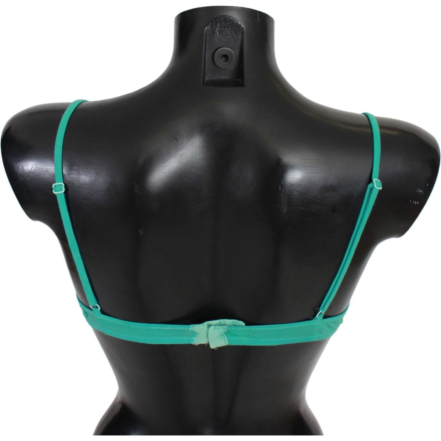 Ermanno Scervino Luxurious Green Cotton Push Up Bra Ermanno Scervino