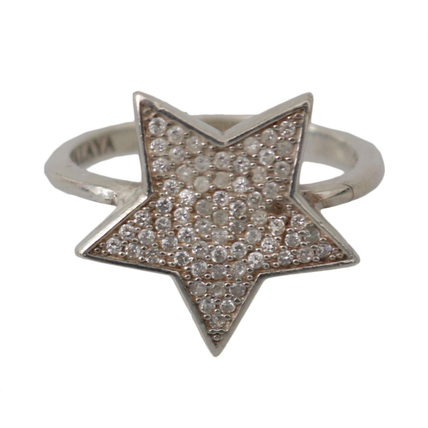 Nialaya Silver Womens Clear CZ Star 925 Ring