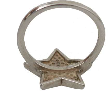 Nialaya Silver Womens Clear CZ Star 925 Ring
