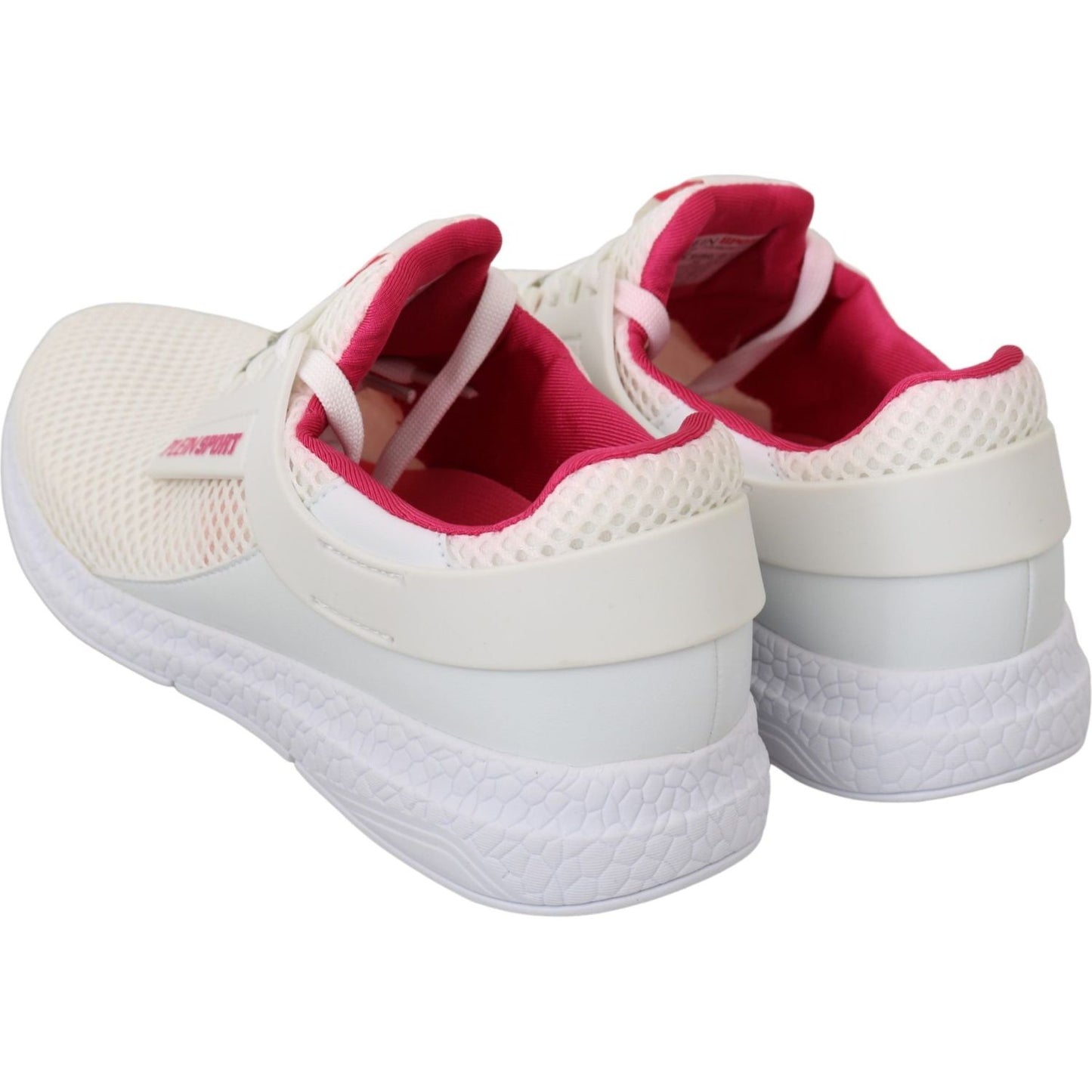 Philipp Plein Chic White Becky Sneakers with Pink Accents WOMAN SNEAKERS Philipp Plein