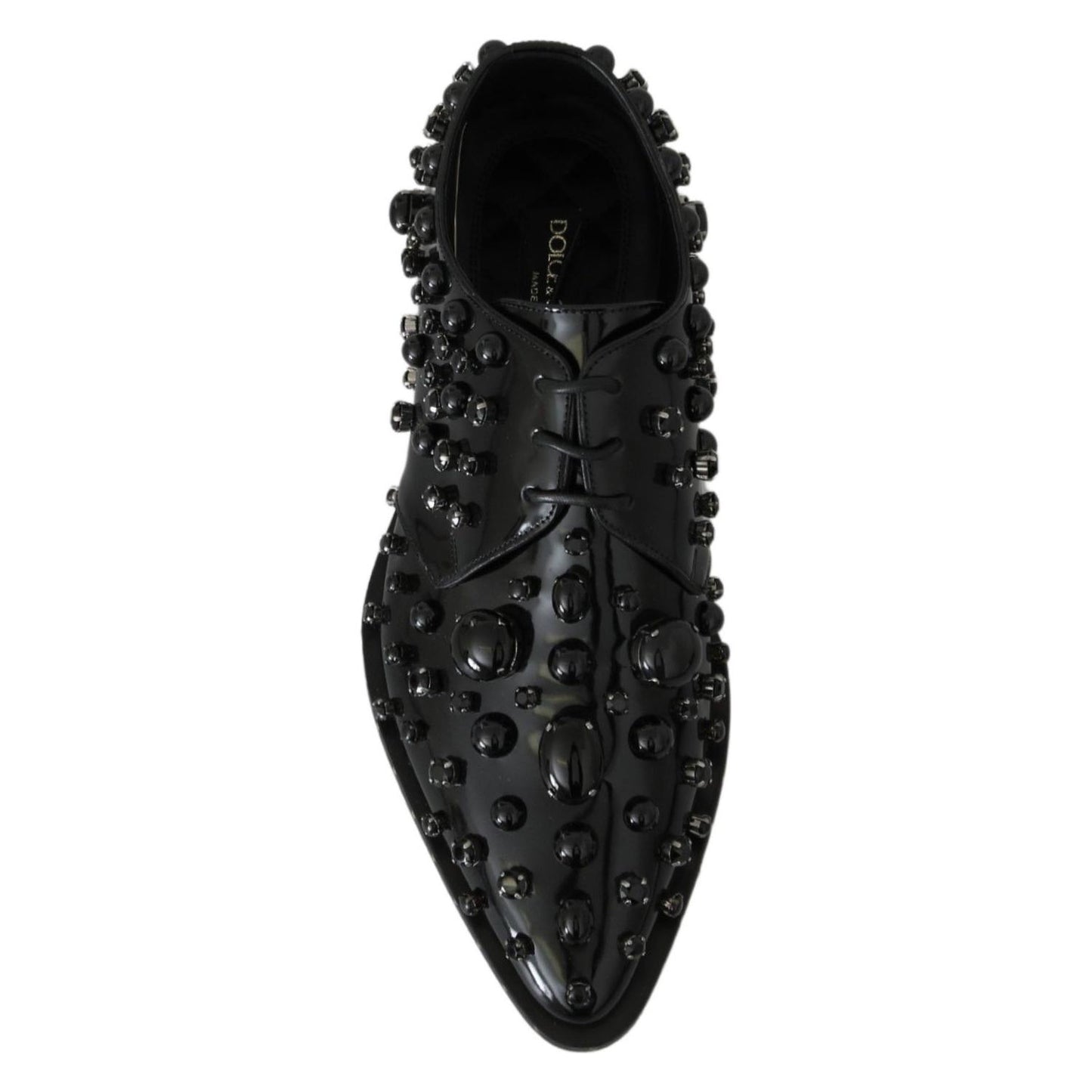 Dolce & Gabbana Elegant Black Dress Shoes with Crystals Dolce & Gabbana