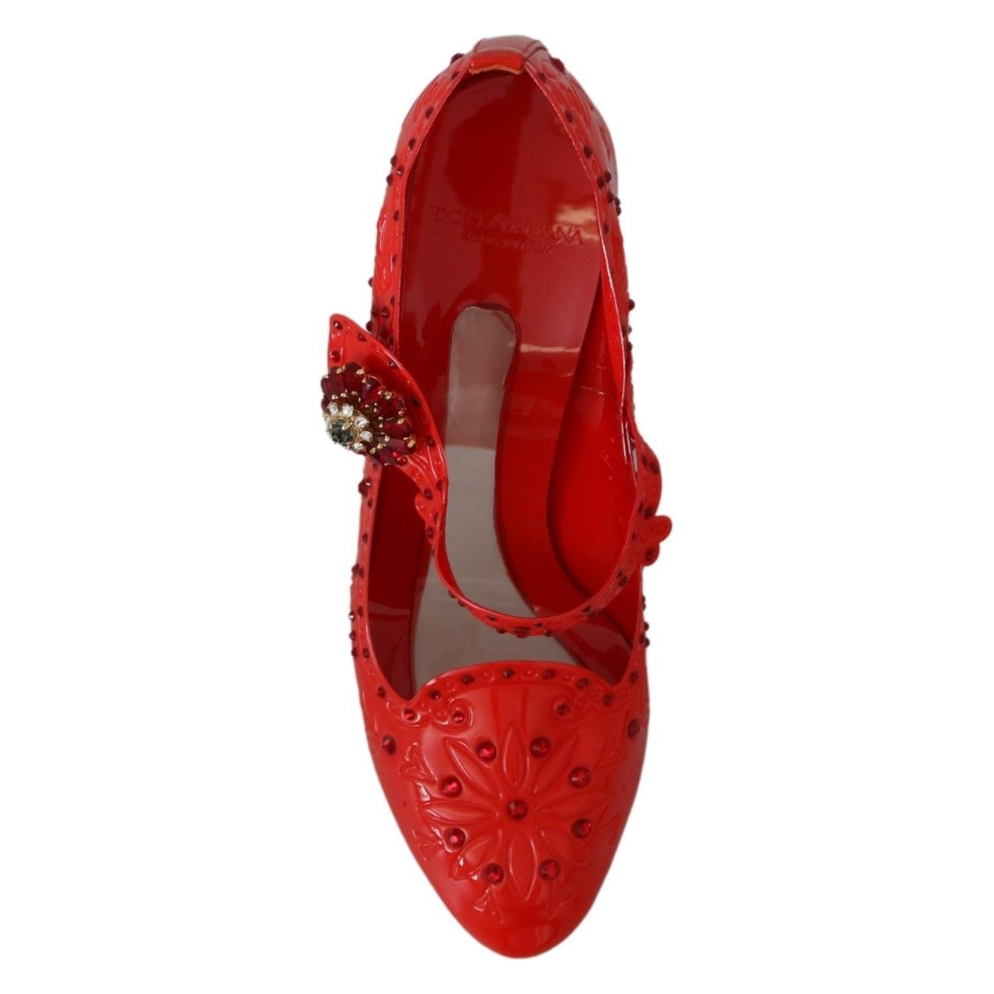 Dolce & Gabbana Chic Red Crystal Cinderella Pumps Dolce & Gabbana