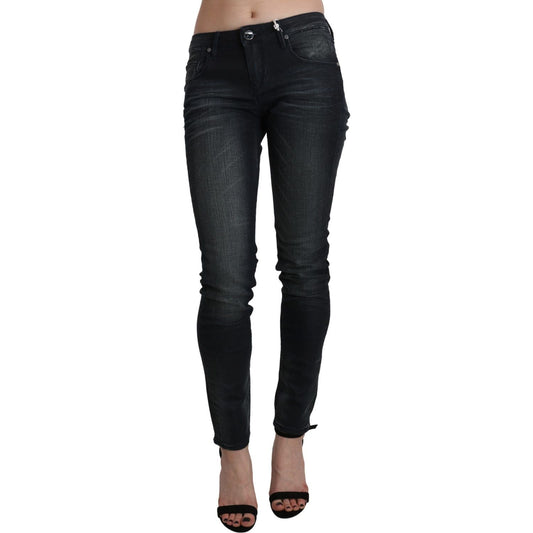 Acht Chic Blue Washed Skinny Denim Jeans Acht