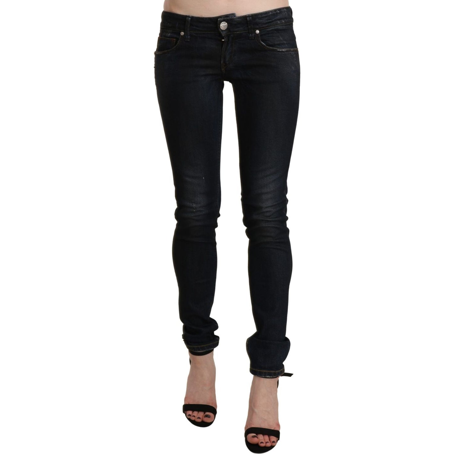 Acht Chic Low Waist Skinny Black Jeans Jeans & Pants Acht