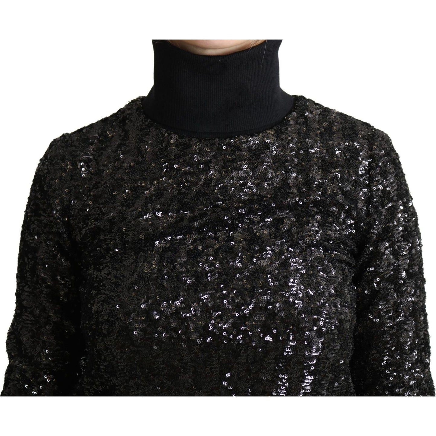 Dolce & Gabbana Elegant Sequined Turtleneck Sweater Dolce & Gabbana