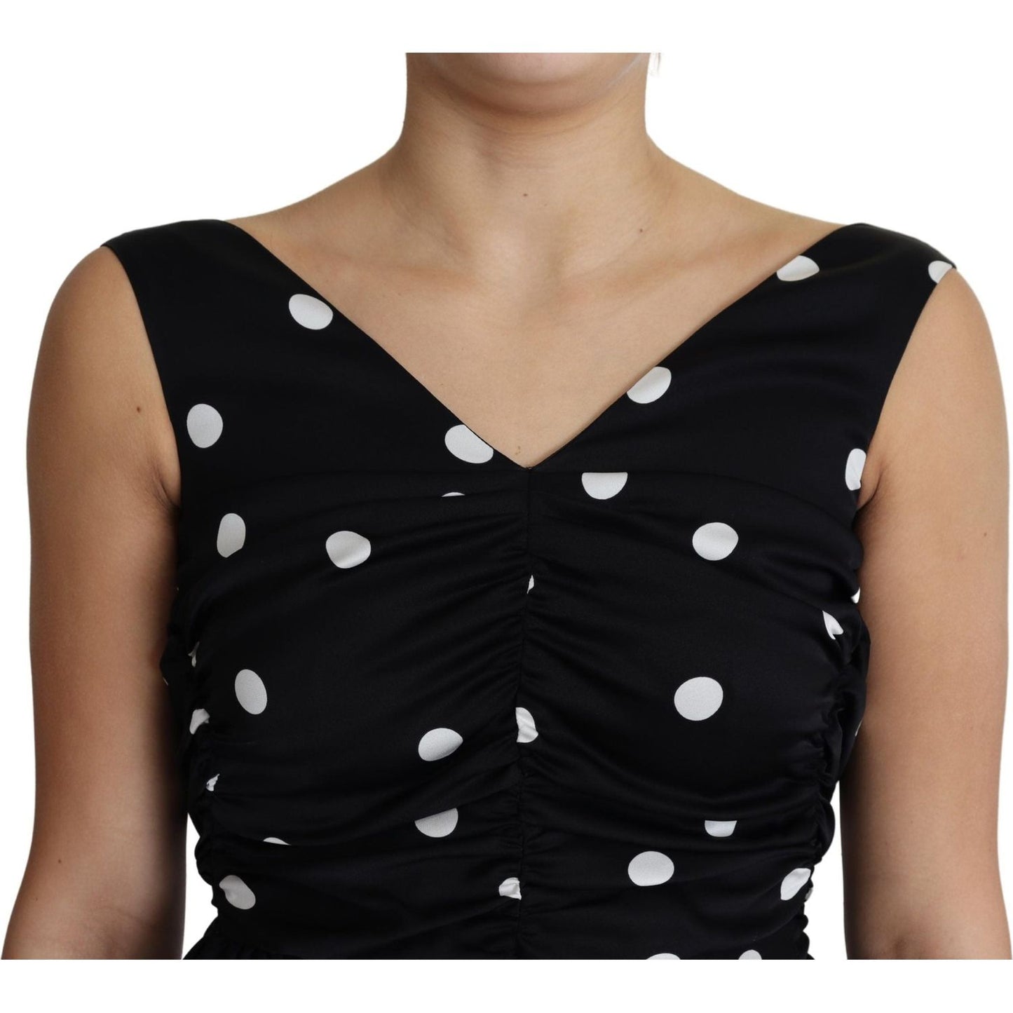 Dolce & Gabbana Elegant Polka Dot Silk Charmeuse Dress Dolce & Gabbana