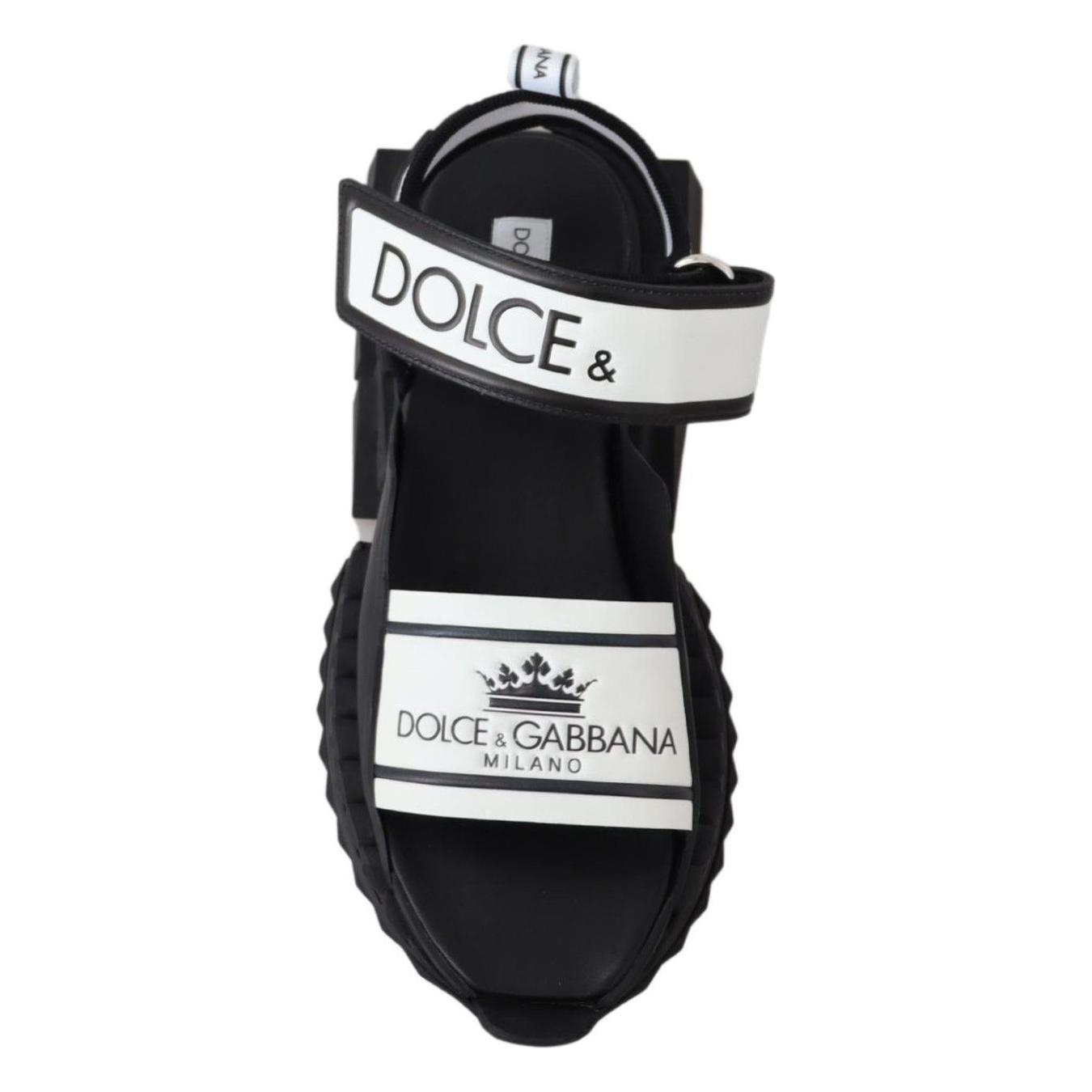 Dolce & Gabbana Super King Slider Sandals in Monochrome Dolce & Gabbana