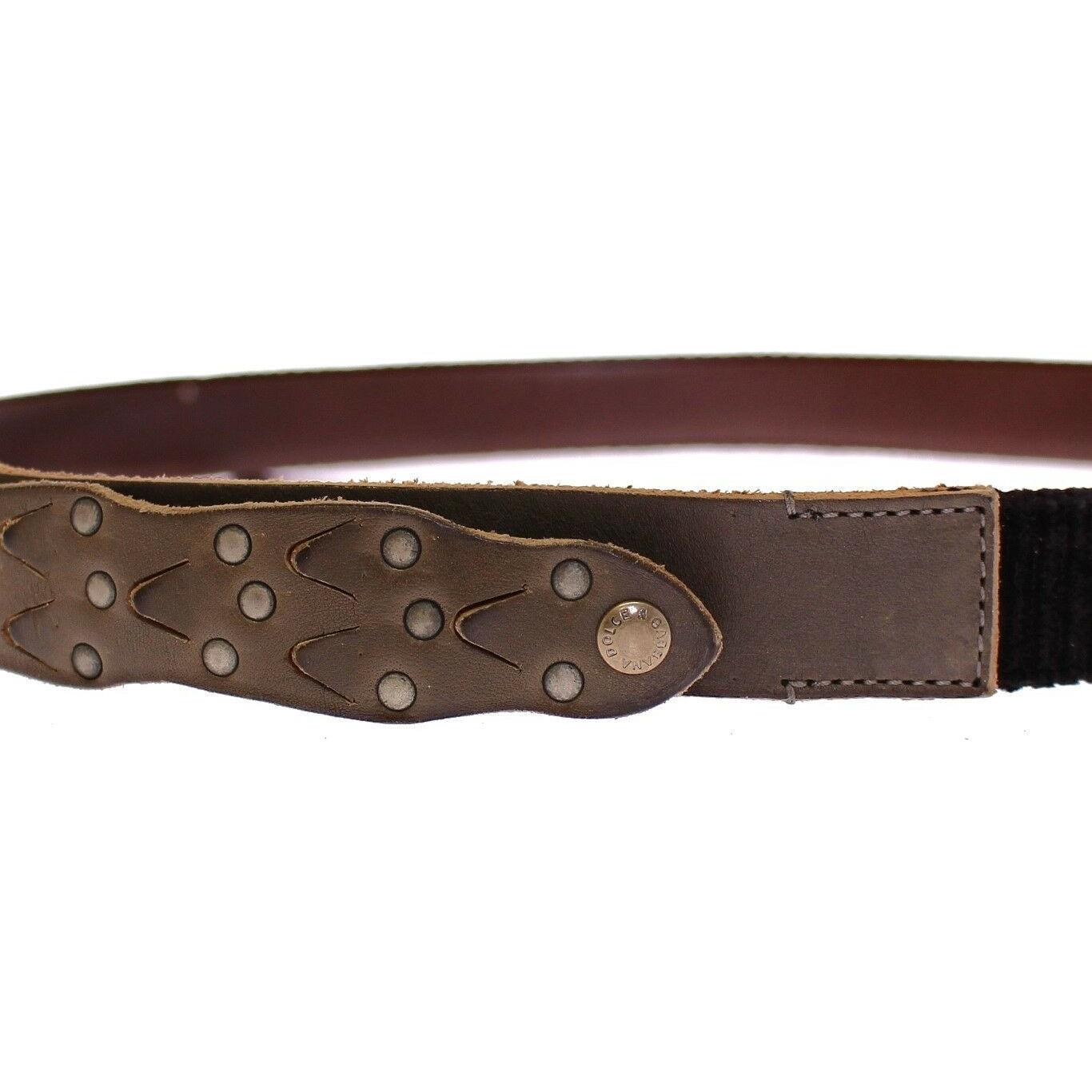 Dolce & Gabbana Elegant Leather-Cotton Fusion Men's Belt Belt Dolce & Gabbana