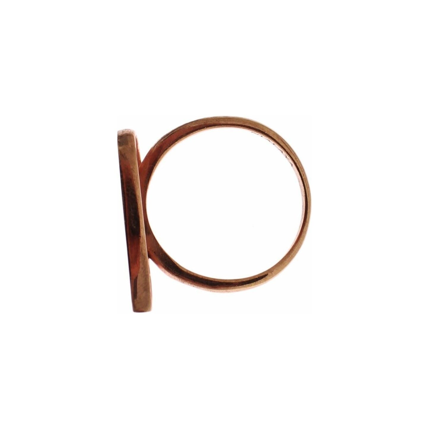 Nialaya Pink Gold 925 Silver Womens Clear CZ Ring